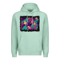 Seafoam halloween trees and turquoise glitter background Premium Hoodie - BundleAndBundleShop