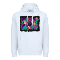 White halloween trees and turquoise glitter background Premium Hoodie - BundleAndBundleShop