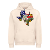 Sandshell bull skull texas map american playng Urban Hoodie - BarkalooDesign