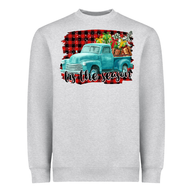 Tis The Season Christmas Truck Heavyweight Sweatshirt by FaDigitalArtStudio | Teevron