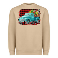 Mushroom Tis The Season Christmas Truck Heavyweight Sweatshirt - FaDigitalArtStudio