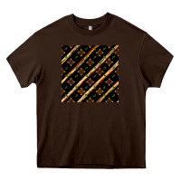 Chocolate Brown african floral seamless pattern Heavy Core Tee - BundleAndBundleShop