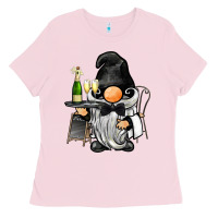 Bubblegum Pink waiter gnome Ladies Tee - BarkalooDesign