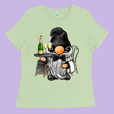 Waiter Gnome Ladies Tee Designed By Barkaloodesign