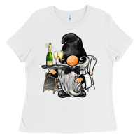 White waiter gnome Ladies Tee - BarkalooDesign