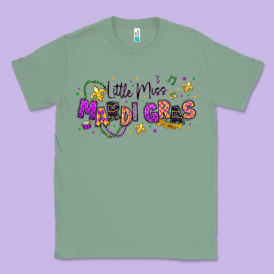 Little Miss Mardi Gras Classic Tee Designed By Texasbilliewilder