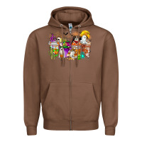 Chestnut Halloween Western Boo Coffee Cups Zipper Hoodie - CowhideDigitalArt