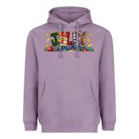 Lavender Christmas Jolly Teacher Heavyweight Hoodie - Artiststas