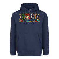 Navy Christmas Jolly Teacher Heavyweight Hoodie - Artiststas