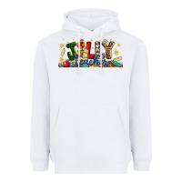 White Christmas Jolly Teacher Heavyweight Hoodie - Artiststas