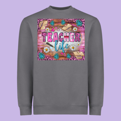 Teacher Life Tumbler Heavyweight Sweatshirt Designed By Bundleandbundleshop