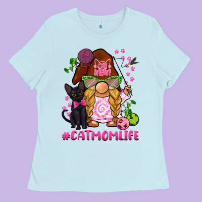 Cat Mom  Life Gnome Ladies Tee Designed By Barkaloodesign