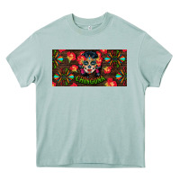 Chingona Sugar Skull License Plate Heavy Core Tee | Teevron