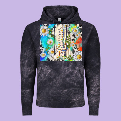 Human With Daisies Vintage Hoodie Designed By Tumblerdesignbyshophia