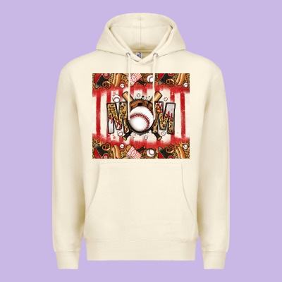 Baseball Mom Premium Hoodie Designed By Jasminsmagicworld