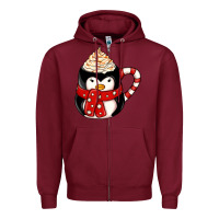 Burgundy coffee cups animal Zipper Hoodie - CowhideDigitalArt