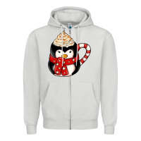 Dove Grey coffee cups animal Zipper Hoodie - CowhideDigitalArt