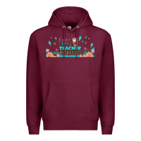 Burgundy coffe gives me teacher powers libbey glass Premium Hoodie - BundleAndBundleShop