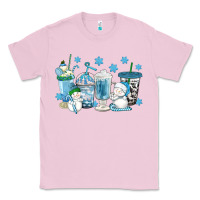 Bubblegum Pink winter snowman coffee cups Classic Tee - texasbilliewilder