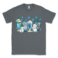 Charcoal Heather winter snowman coffee cups Classic Tee - texasbilliewilder
