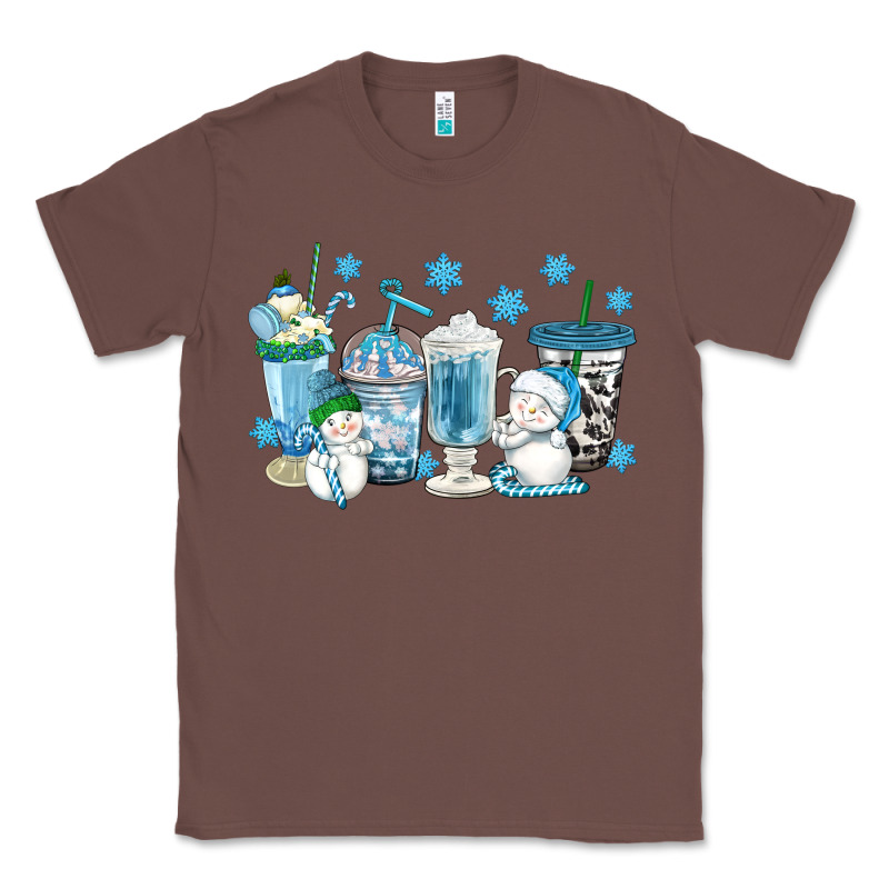 Winter Snowman Coffee Cups Classic Tee by texasbilliewilder | Teevron