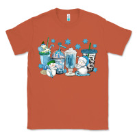 Copper winter snowman coffee cups Classic Tee - texasbilliewilder