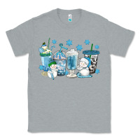 Heather Grey winter snowman coffee cups Classic Tee - texasbilliewilder