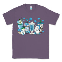 Lavender winter snowman coffee cups Classic Tee - texasbilliewilder