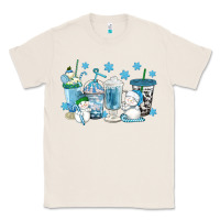 Natural winter snowman coffee cups Classic Tee - texasbilliewilder
