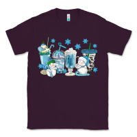 Plum winter snowman coffee cups Classic Tee - texasbilliewilder