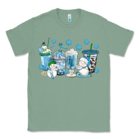 Sage winter snowman coffee cups Classic Tee - texasbilliewilder