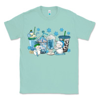 Seafoam winter snowman coffee cups Classic Tee - texasbilliewilder