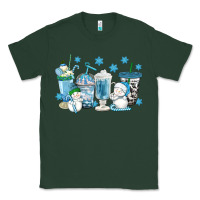 Sports Green winter snowman coffee cups Classic Tee - texasbilliewilder