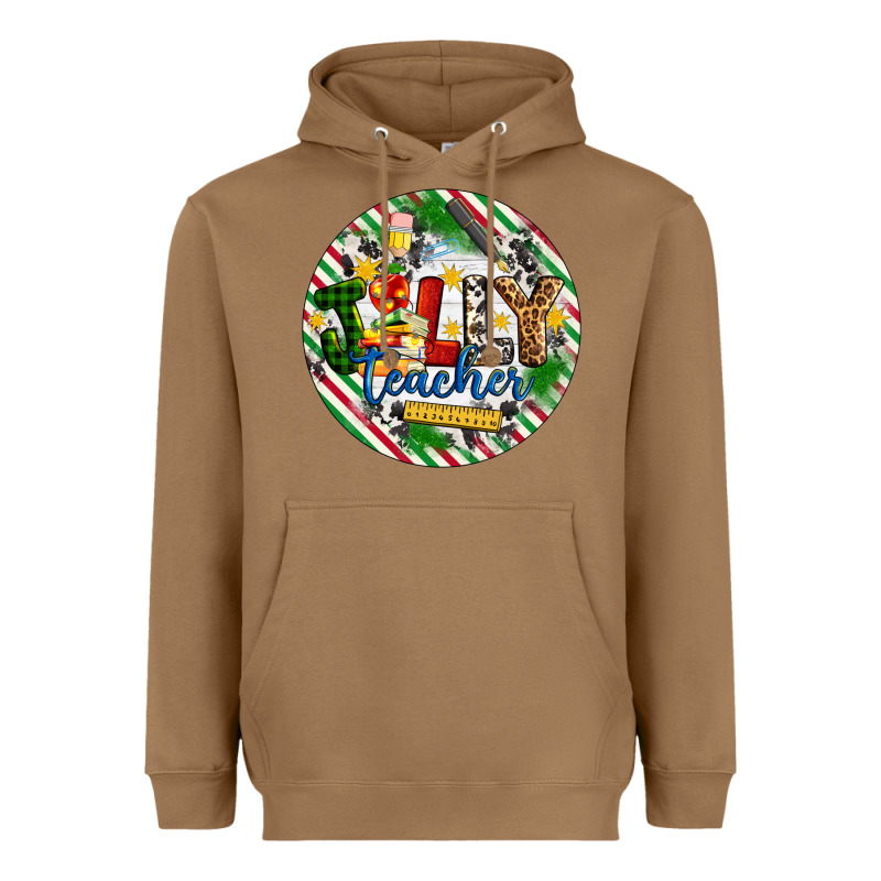 Christmas Jolly Teacher Heavyweight Hoodie by Artiststas | Teevron