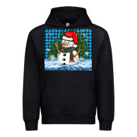 Black snowy christmas snowman Urban Hoodie - BarkalooDesign