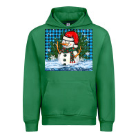 Emerald snowy christmas snowman Urban Hoodie - BarkalooDesign