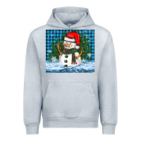 Heather Grey snowy christmas snowman Urban Hoodie - BarkalooDesign