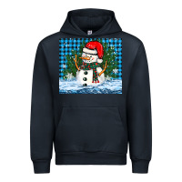 Navy snowy christmas snowman Urban Hoodie - BarkalooDesign