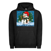 Pigment Black snowy christmas snowman Urban Hoodie - BarkalooDesign