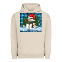 Pigment French Oak snowy christmas snowman Urban Hoodie - BarkalooDesign