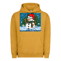 Pigment Peanut Butter snowy christmas snowman Urban Hoodie - BarkalooDesign