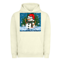 Pigment Pistachio snowy christmas snowman Urban Hoodie - BarkalooDesign
