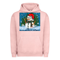 Pigment Salmon snowy christmas snowman Urban Hoodie - BarkalooDesign