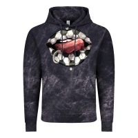 Cloud Black Soccer lips Vintage Hoodie - HowdyJamesFarm