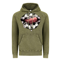 Vintage Olive Soccer lips Vintage Hoodie - HowdyJamesFarm