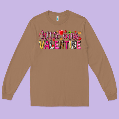 Little Miss Valentine Long Sleeve Tee Designed By Howdyjamesfarm