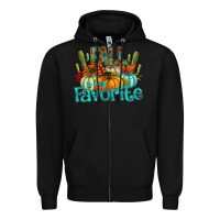 Black fall pumpkin art Zipper Hoodie - CowhideDigitalArt