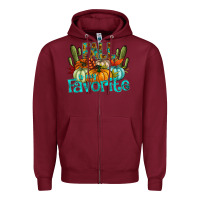 Burgundy fall pumpkin art Zipper Hoodie - CowhideDigitalArt