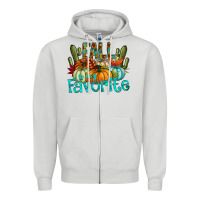 Dove Grey fall pumpkin art Zipper Hoodie - CowhideDigitalArt