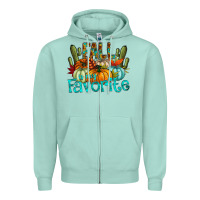 Fall Pumpkin Art Zipper Hoodie | Teevron